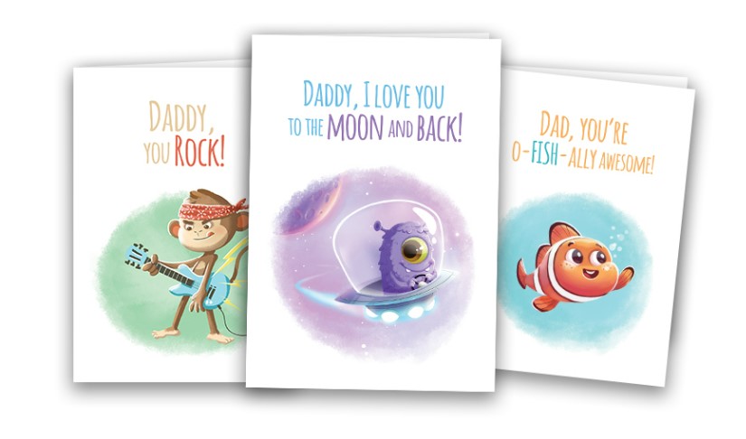 Free personalized father's day cards from Hooray Heroes.